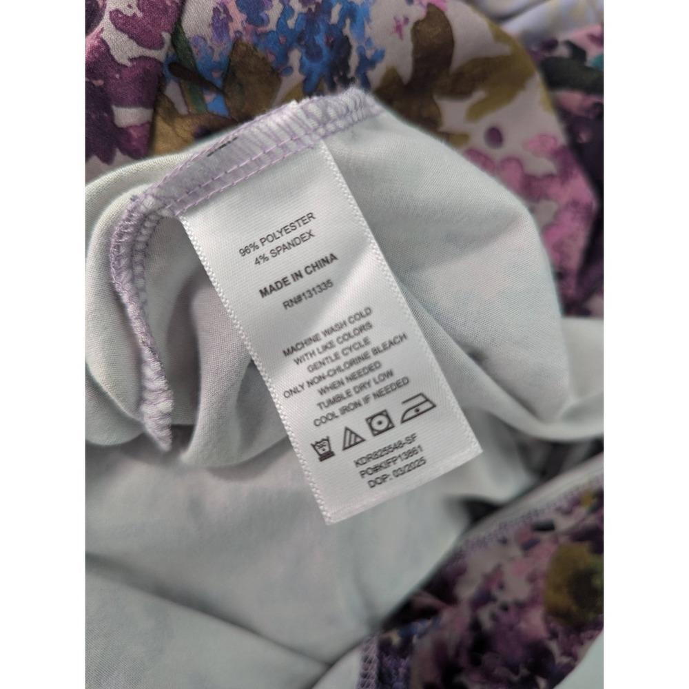 Nine Britton Dress Women's 1X Floral Print Sleeveless Tie Straps - Picture 6 of 7